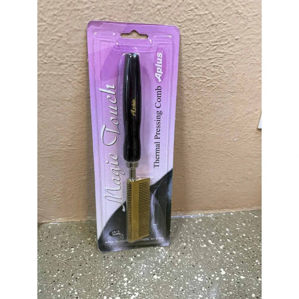 Magic Touch Aplus C6-A Double Thermal Pressing Comb Brass Medium Gold Black